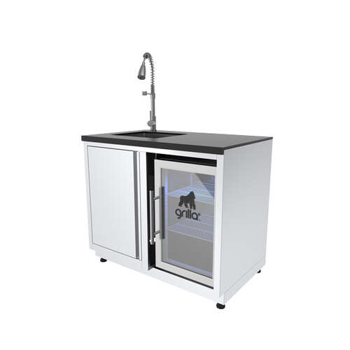 Sink and Refrigerator Outdoor Kitchen Combo