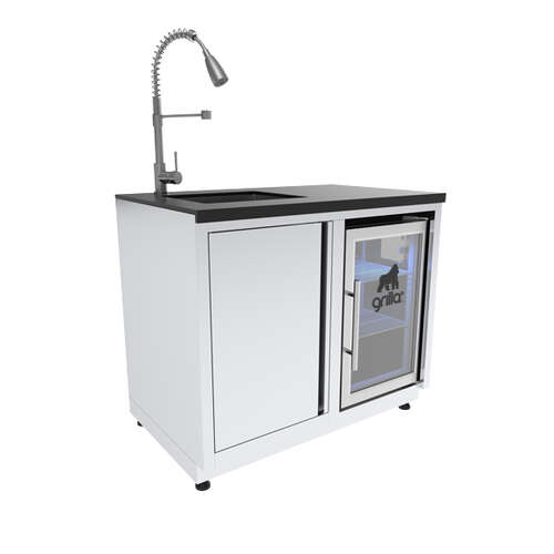 Sink and Refrigerator Outdoor Kitchen Combo