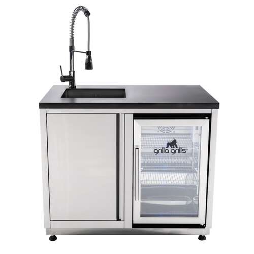 Sink and Refrigerator Outdoor Kitchen Combo