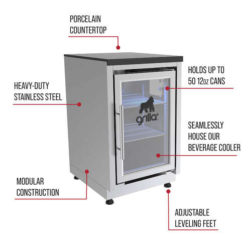 Outdoor Kitchen Fridge Cabinet