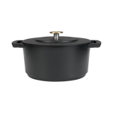 SOUS-CHEF ENAMELLED CAST IRON DUTCH OVEN 24CM BLACK