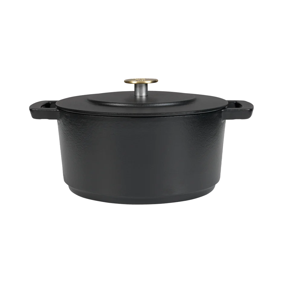 SOUS-CHEF ENAMELLED CAST IRON DUTCH OVEN 24CM BLACK