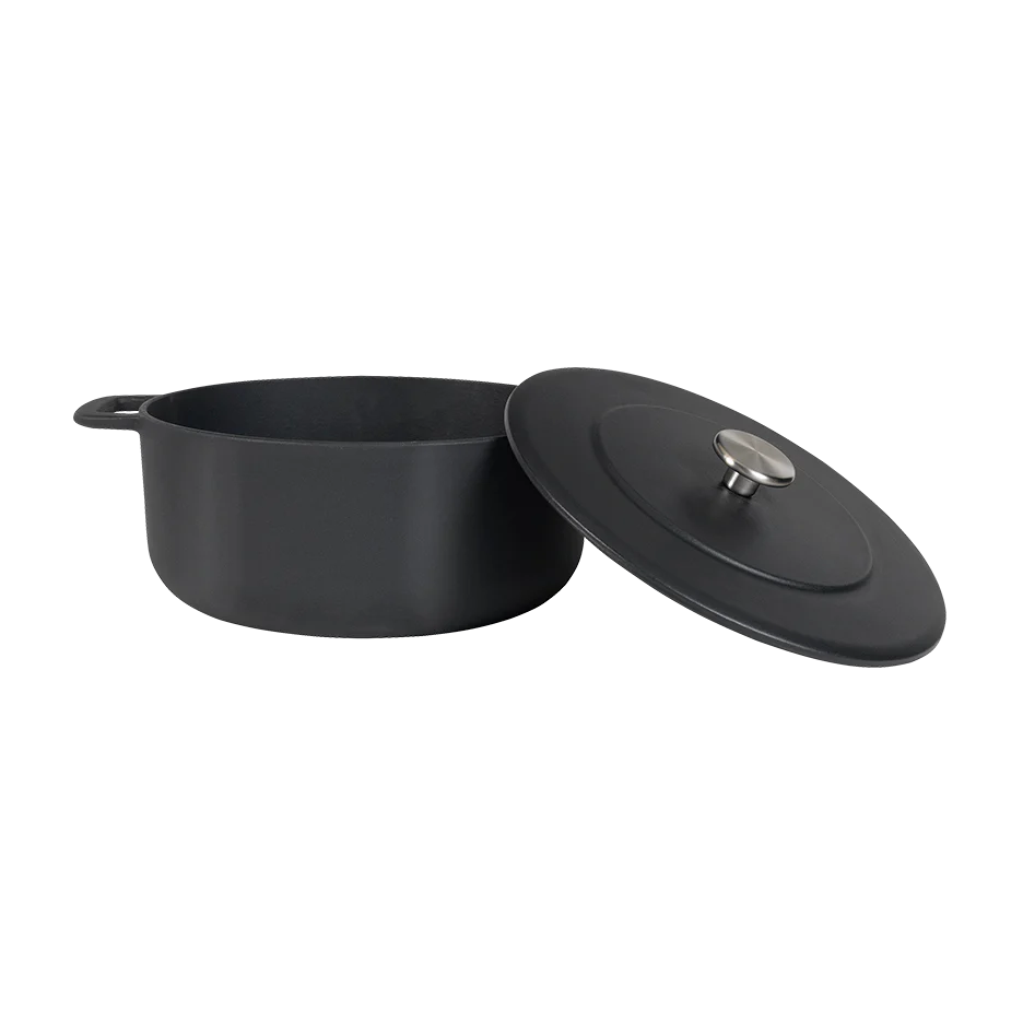 SOUS-CHEF ENAMELLED CAST IRON DUTCH OVEN 24CM BLACK
