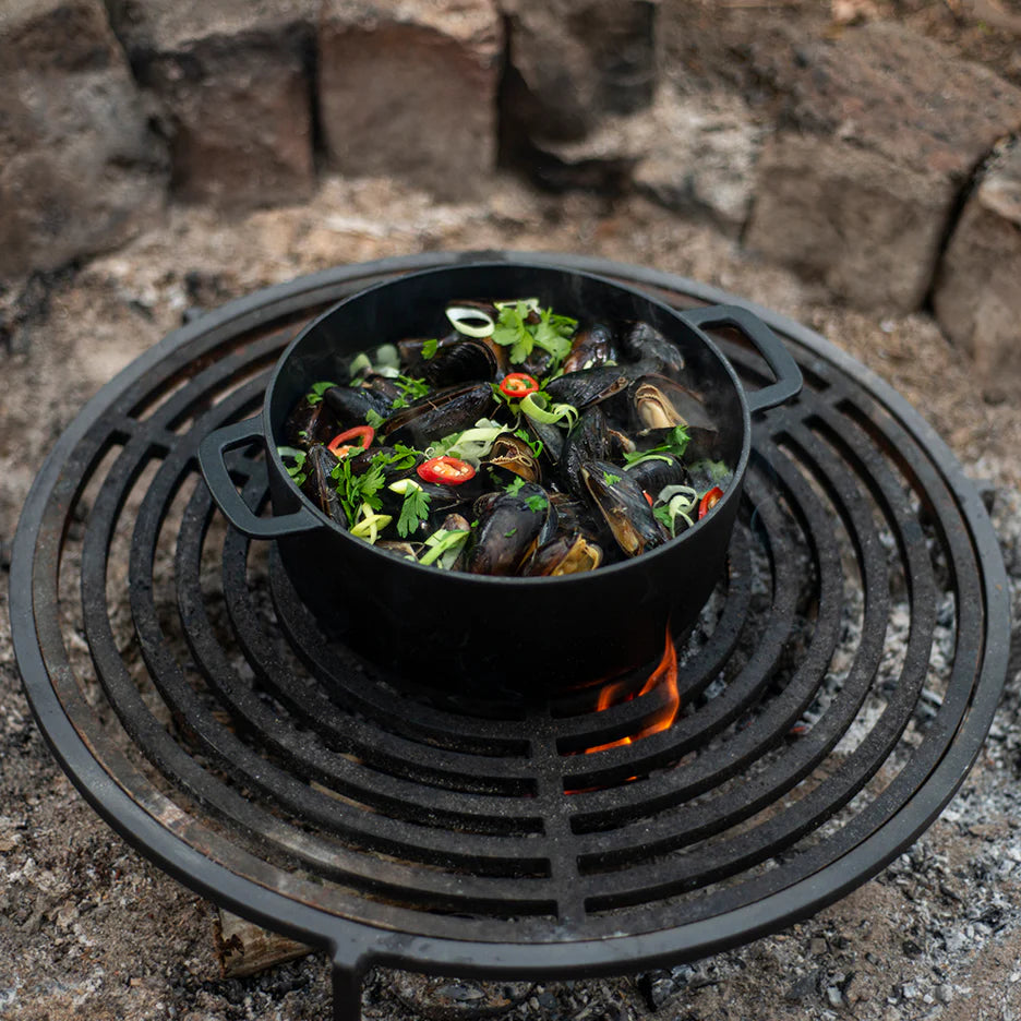 SOUS-CHEF ENAMELLED CAST IRON DUTCH OVEN & DOUBLE HANDLE FRY PAN COMBO