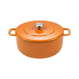 SOUS-CHEF ENAMELLED CAST IRON DUTCH OVEN 24CM ORANGE