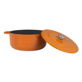 SOUS-CHEF ENAMELLED CAST IRON DUTCH OVEN 24CM ORANGE