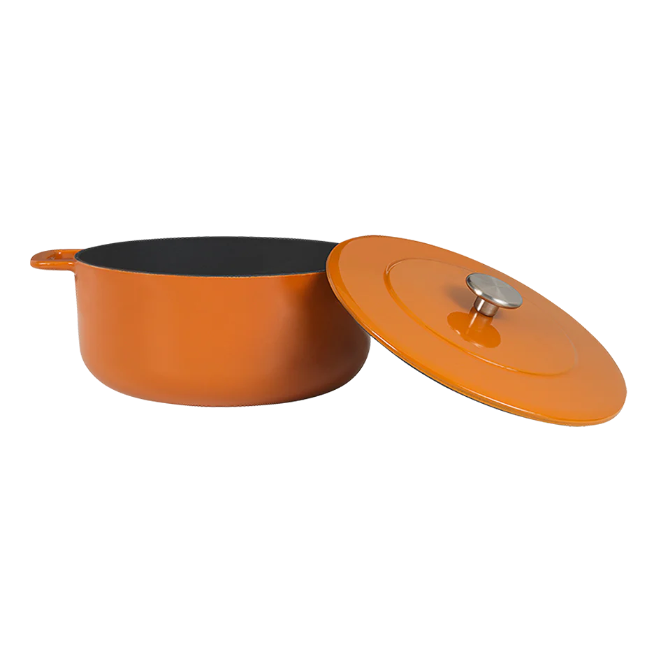 SOUS-CHEF ENAMELLED CAST IRON DUTCH OVEN 24CM ORANGE
