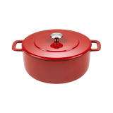 SOUS-CHEF ENAMELLED CAST IRON DUTCH OVEN 24CM RED