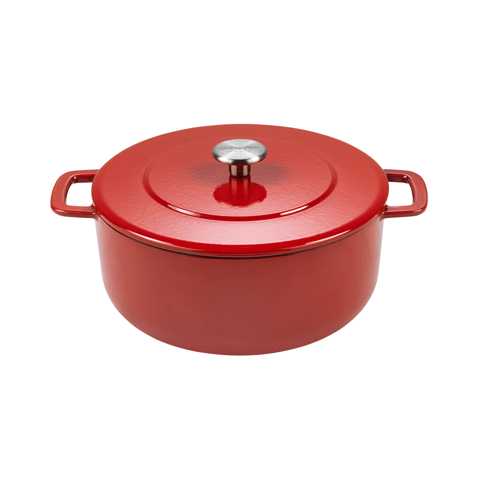 SOUS-CHEF ENAMELLED CAST IRON DUTCH OVEN 24CM RED