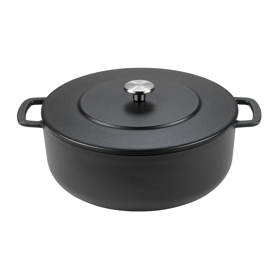 SOUS-CHEF ENAMELLED CAST IRON DUTCH OVEN & DOUBLE HANDLE FRY PAN COMBO