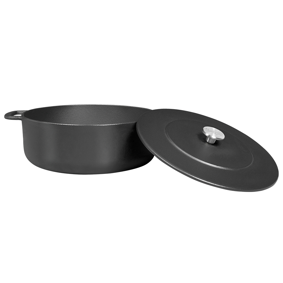 SOUS-CHEF ENAMELLED CAST IRON DUTCH OVEN & DOUBLE HANDLE FRY PAN COMBO