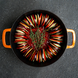 SOUS-CHEF ENAMELLED CAST IRON DUTCH OVEN 28CM ORANGE