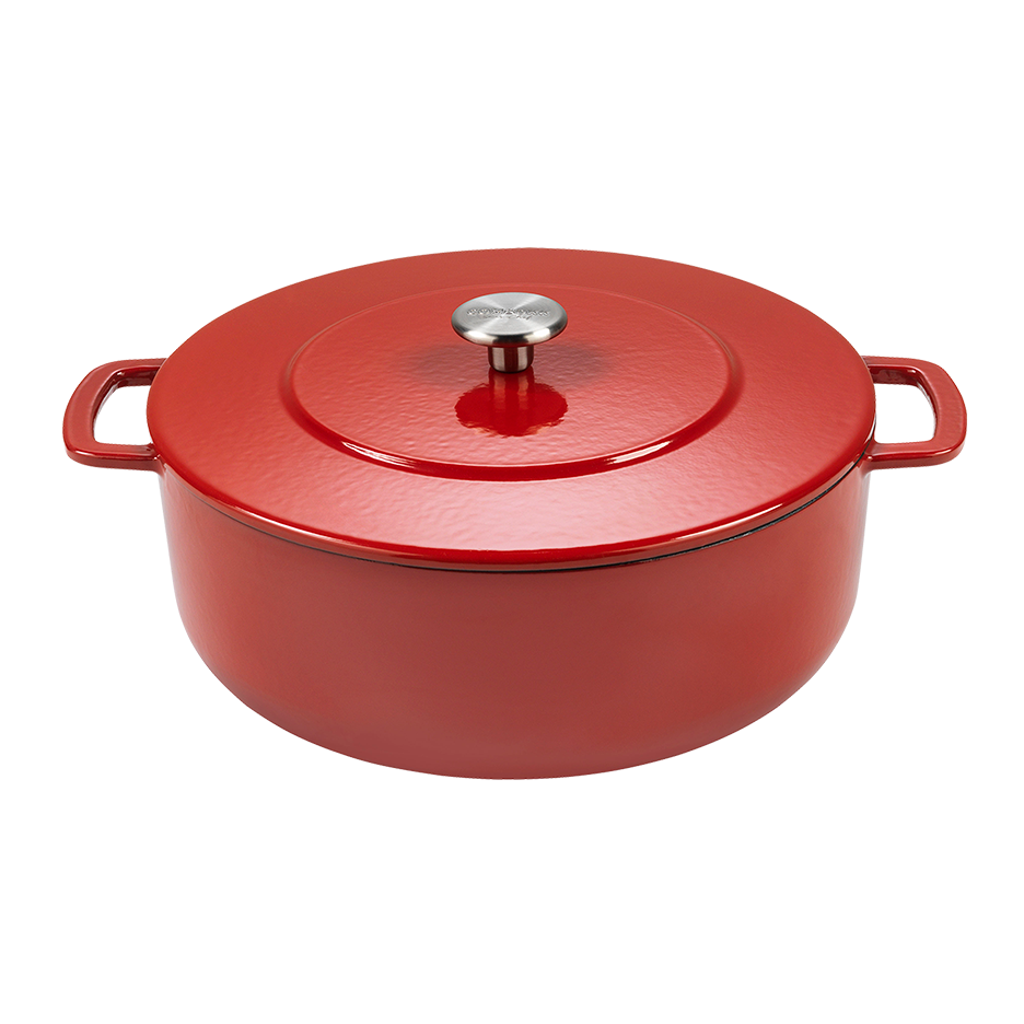SOUS-CHEF ENAMELLED CAST IRON DUTCH OVEN & DOUBLE HANDLE FRY PAN COMBO