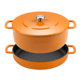 SOUS-CHEF ENAMELLED CAST IRON DUTCH OVEN & DOUBLE HANDLE FRY PAN COMBO
