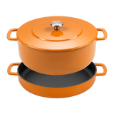 SOUS-CHEF ENAMELLED CAST IRON DUTCH OVEN 24CM ORANGE