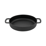 SOUS-CHEF ENAMELLED CAST IRON DOUBLE HANDLE FRY PAN 24CM BLACK