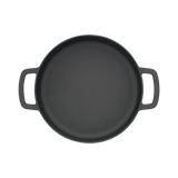 SOUS-CHEF ENAMELLED CAST IRON DOUBLE HANDLE FRY PAN 24CM BLACK