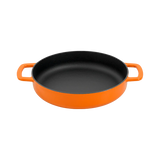 SOUS-CHEF ENAMELLED CAST IRON DOUBLE HANDLE FRY PAN 24CM ORANGE