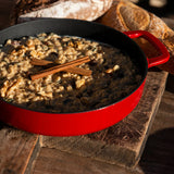 SOUS-CHEF ENAMELLED CAST IRON DOUBLE HANDLE FRY PAN 24CM RED