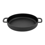 SOUS-CHEF ENAMELLED CAST IRON DOUBLE HANDLE FRY PAN 28CM BLACK