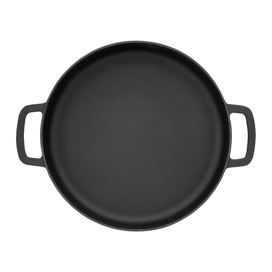SOUS-CHEF ENAMELLED CAST IRON DOUBLE HANDLE FRY PAN 28CM BLACK