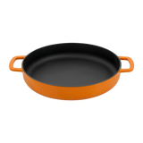 SOUS-CHEF ENAMELLED CAST IRON DOUBLE HANDLE FRY PAN 28CM ORANGE