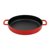 SOUS-CHEF ENAMELLED CAST IRON DOUBLE HANDLE FRY PAN 28CM RED
