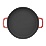 SOUS-CHEF ENAMELLED CAST IRON DOUBLE HANDLE FRY PAN 28CM RED