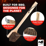 All-Natural Bristle-Free Grill Brush with Heavy Duty Scraper