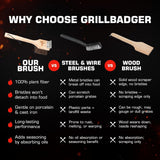 All-Natural Bristle-Free Grill Brush with Heavy Duty Scraper